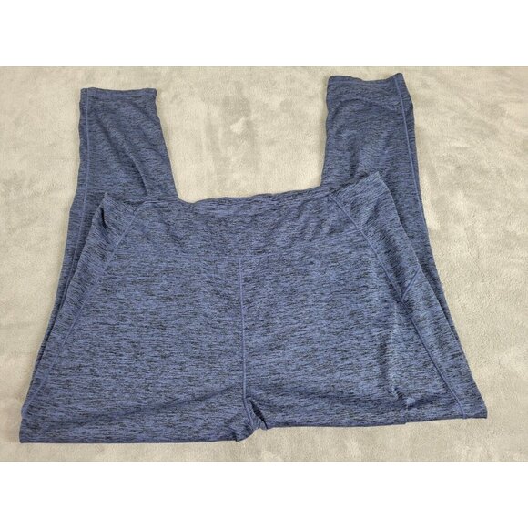 Cuddl Duds Women Pants XXL Crop Jogger Stretchy Activewear Blue Heather BLU186E - Picture 1 of 8